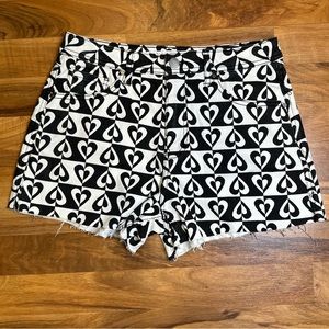 Tinseltown Shorts Black‎ And White Hearts Women’s Size 28